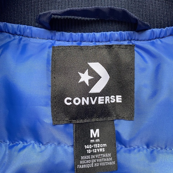 Converse Boy’s Blue Puffer Jacket Size M 10-12Y - Picture 5 of 9
